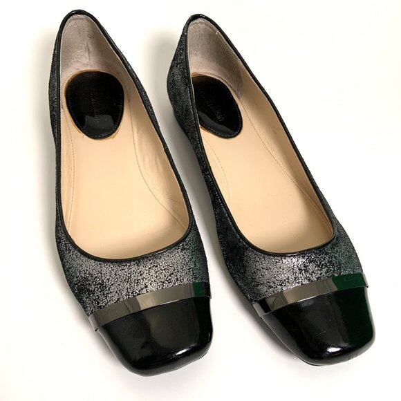Calvin Klein Black and Silver Ballet Flats (Size 8.5) - Picture 3 of 7